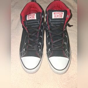 Converse Kids Black and Red High-Tops